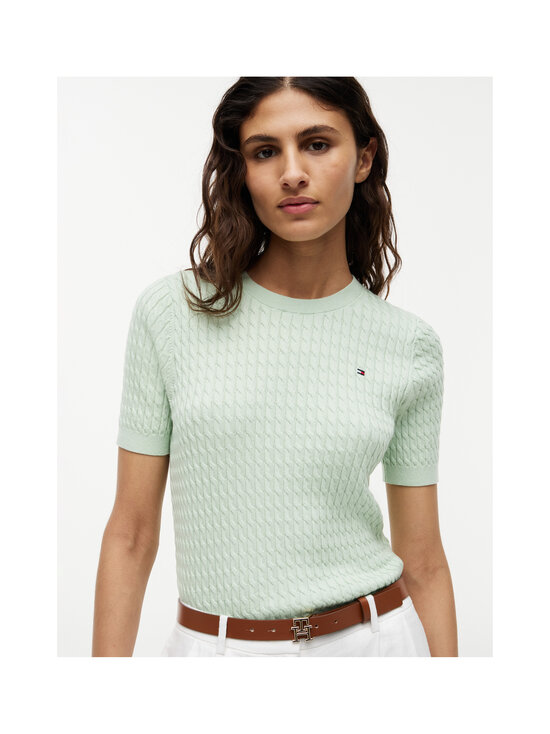 Tommy Hilfiger - Fine C-Neck -palmikkoneule - L91 GENTLE JADE | Stockmann - photo 5