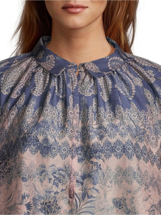 GUSTAV - Annsofie- puuvilla-silkkipusero - 84797 NAVY W. ROSE BEIGE PRINT | Stockmann - photo 4