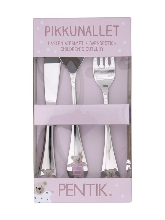 PINK Pentik Pikkunallet-aterimet 3 kpl |19 x 10 x 3 cm | Aterinsetit |  Stockmann