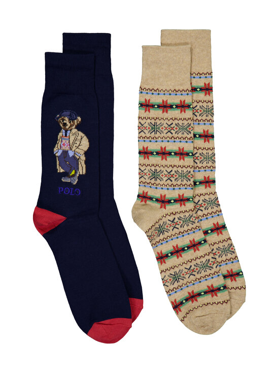 Polo Ralph Lauren - Sokid Bear Crew, 2 paari - 001 NAVY CAMEL | Stockmann - photo 1