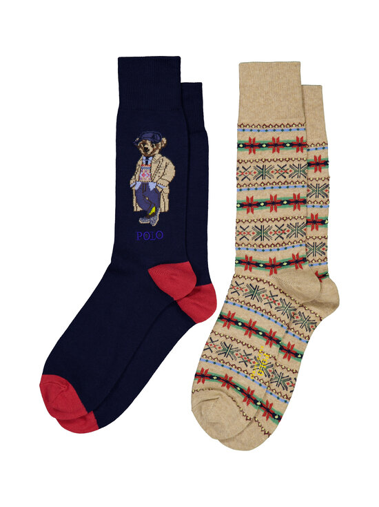 Polo Ralph Lauren - Sokid Bear Crew, 2 paari - 001 NAVY CAMEL | Stockmann - photo 2