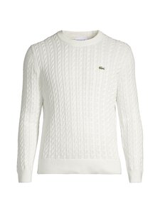 Lacoste - Crewnecks-palmikkoneule - FLOUR/GREEN | Stockmann