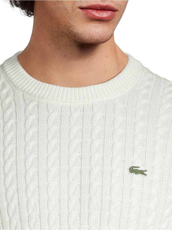 Lacoste - Crewnecks-palmikkoneule - FLOUR/GREEN | Stockmann - photo 5