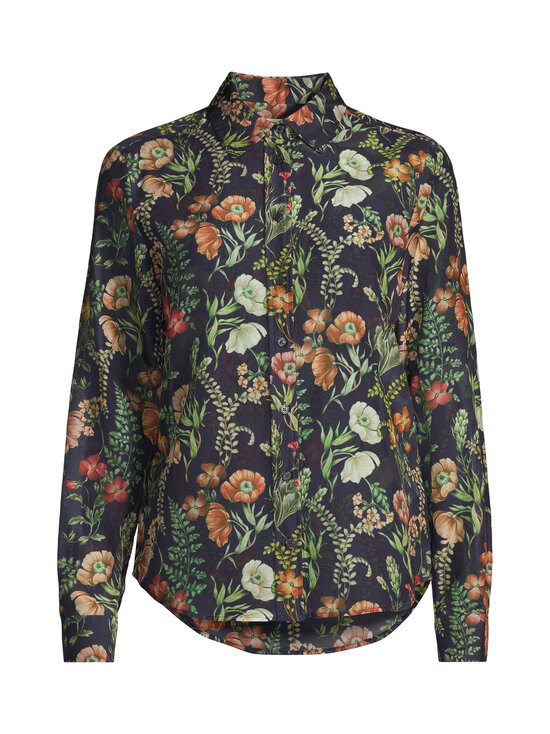 GANT - Kukkakuvioitu puuvillasilkkipaita - 433 EVENING BLUE | Stockmann - photo 1