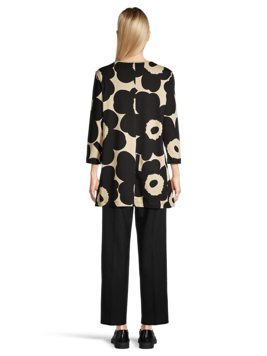 Marimekko - Reliefi Unikko -luomupuuvillatunika - 980 BLACK, BEIGE | Stockmann - photo 3
