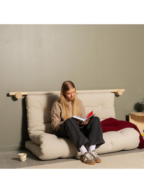 Karup - Hooked-futonsohva linen / mänty 135 x 200 cm - BEIGE | Stockmann - photo 6