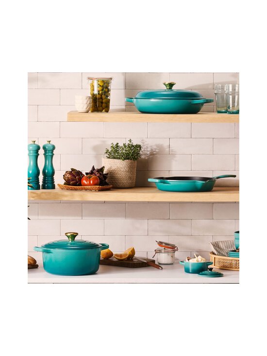 Le Creuset - Bleu Riviera Cast Iron Round Skillet -valurautapannu 23 cm - BLEU RIVIERA | Stockmann - photo 5