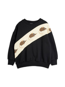 Mini Rodini - Elephant Shrew Panel -collegepaita - 99 BLACK | Stockmann