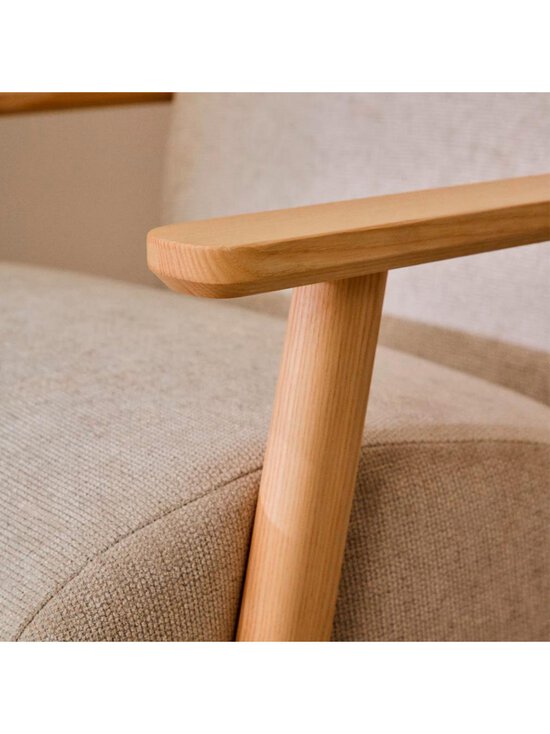 Kave Home - Meghan-nojatuoli helmenharmaa chenille / pyökki - WHITE | Stockmann - photo 5