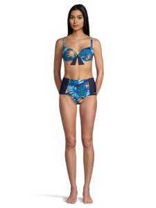 Damella - Palm Leaves padded -bikiniyläosa - 020 NAVY | Stockmann